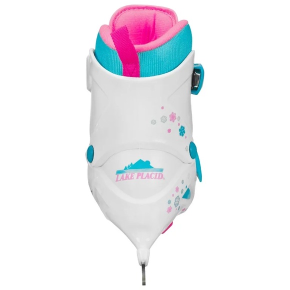 Like New Girl’s Size 1-4 Lake Placid Nitro 8.8 Adjustable Ice Skates White/Blue - Picture 5 of 16